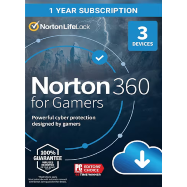 Norton 360 for Gamers | 3 Device | 1 Year